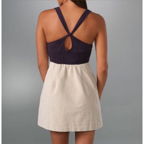 Vintage Y2K Free People Empire Waist Beaded Velvet Peacock A-Line Mini Dress - Picture 8 of 14